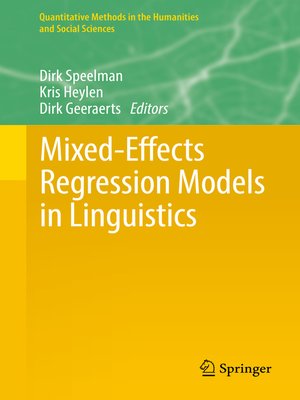 cover image of Mixed-Effects Regression Models in Linguistics